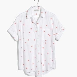 Madewell embroidered daisy Courier Shirt